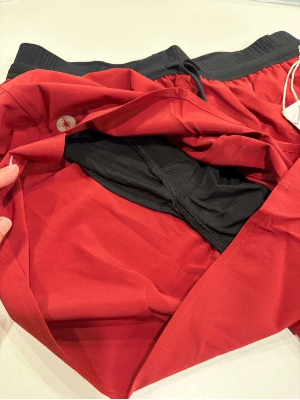 SmartWool Women's Medium Active Lined Shorts Built-In Briefs Red Currant NWT